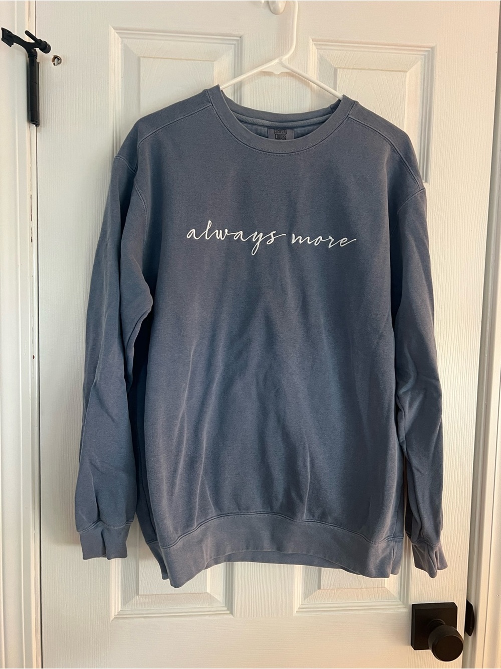 Comfort Colors 'Always More' Crewneck Sweatshirt - Slate Blue